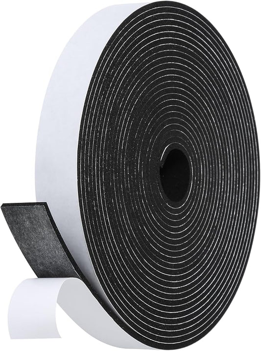 Weather Stripping Door Seal Strip- 1 Inch X 1/8 Inch X 26Feet, Strong Adhesive by Amzjjle