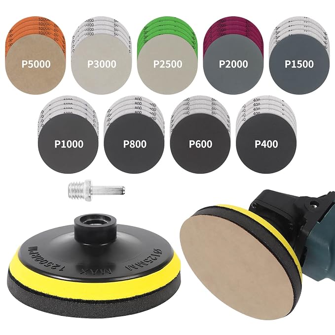 45PCS 5 Inch Wet Dry Sanding Discs Kit by ProCarvingDiscManufacturer