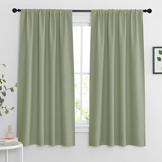 RYB HOME Sage Green 63 inch Curtains by RYBHOME