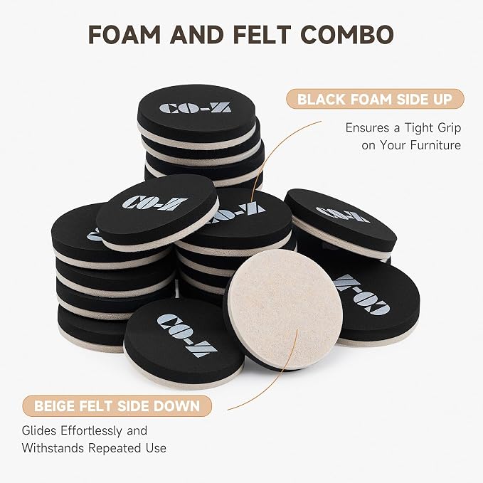 CO-Z 24pcs Felt Furniture Sliders - Image 4