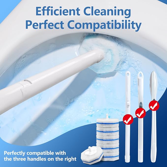 100 Count Disposable Toilet Bowl Wand Refills Prefilled - Image 2