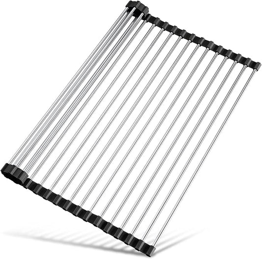 Tomorotec 17.7" x 12.5" Roll Up Dish Drying Rack Over Sink Drying Rack Sink by Tomorotec