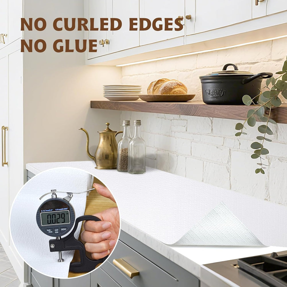 Shelf Liners for Kitchen Cabinets 17in x 20FT, Non Adhesive Drawer Liner