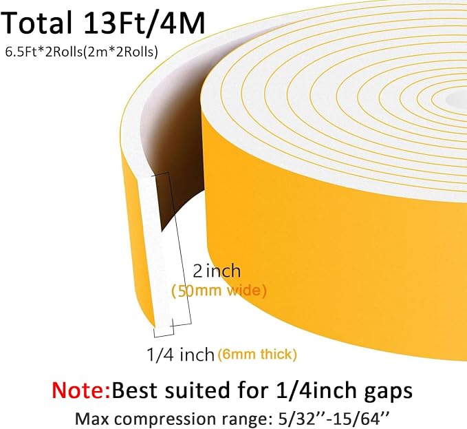 Strong Adhesive Foam Insulation Tape Self Adhesive, Closed Cell Weather - Image 4