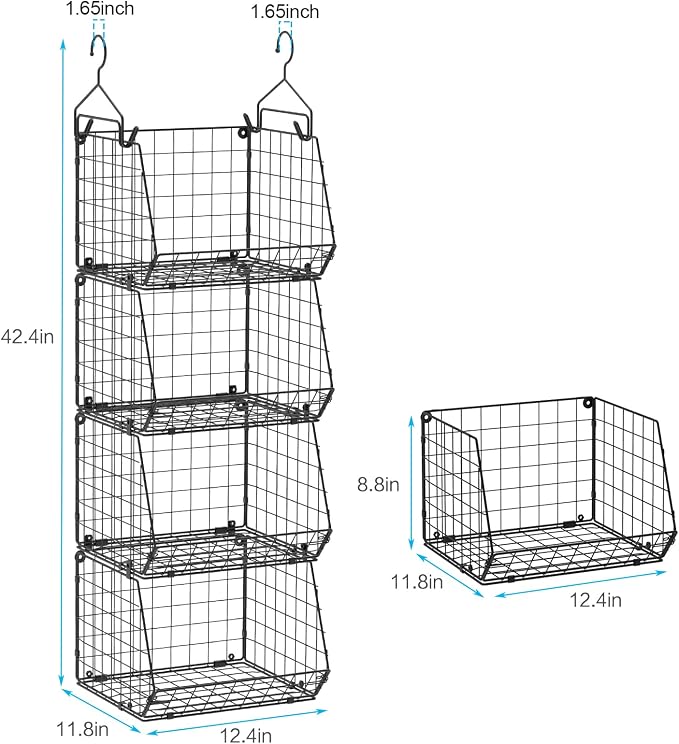 4 Tier Closet Hanging Organizer, Closet Organizers and Storage - Image 6