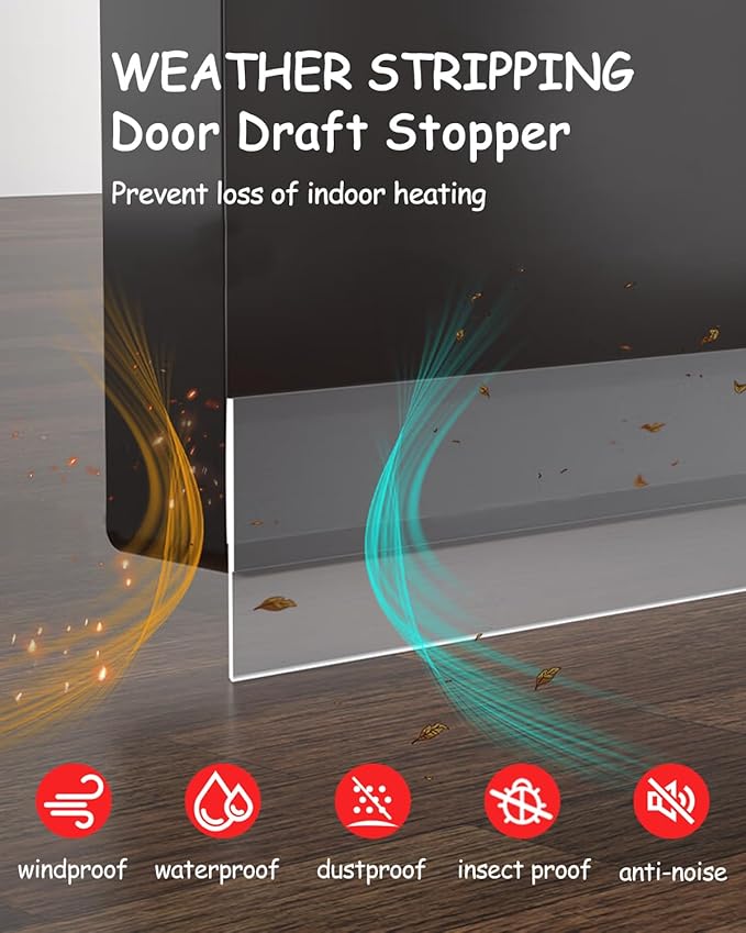 Silicone Weather Stripping, Door Draft Stopper Window Seal Strip - Image 4