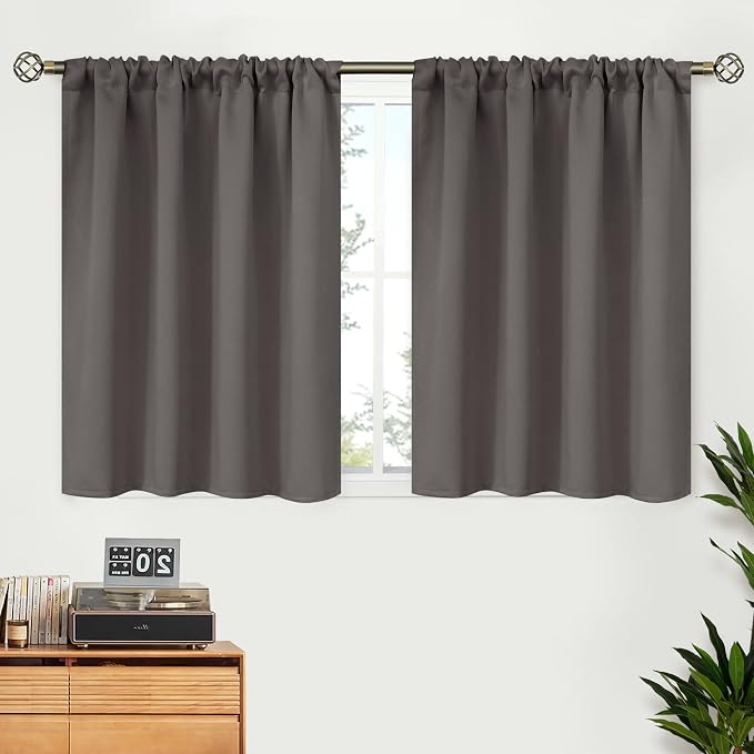 BGment Grey Blackout Curtains 36 Inches Length by BGment