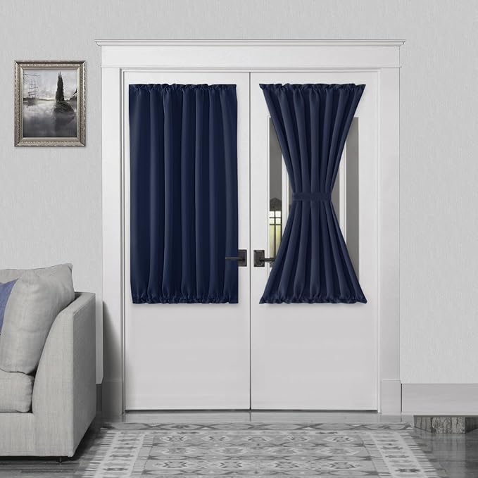 DWCN French Door Curtains – Rod Pocket Thermal Blackout Curtain by DWCN
