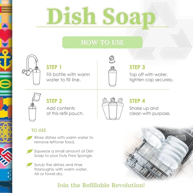 Truly Free Natural Concentrated Dish Detergent Dishwashing Liquid | Plant-Based - Image 6