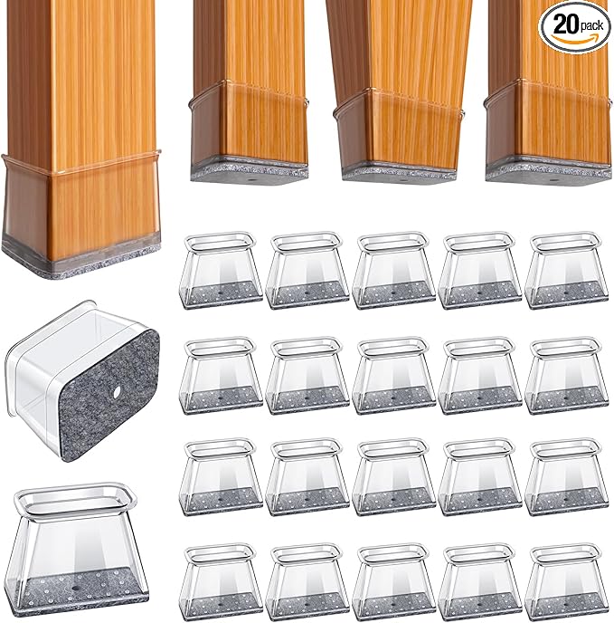 BUMACO Chair Leg Floor Protectors Rectangle Chair Leg Protectors by BUMACO