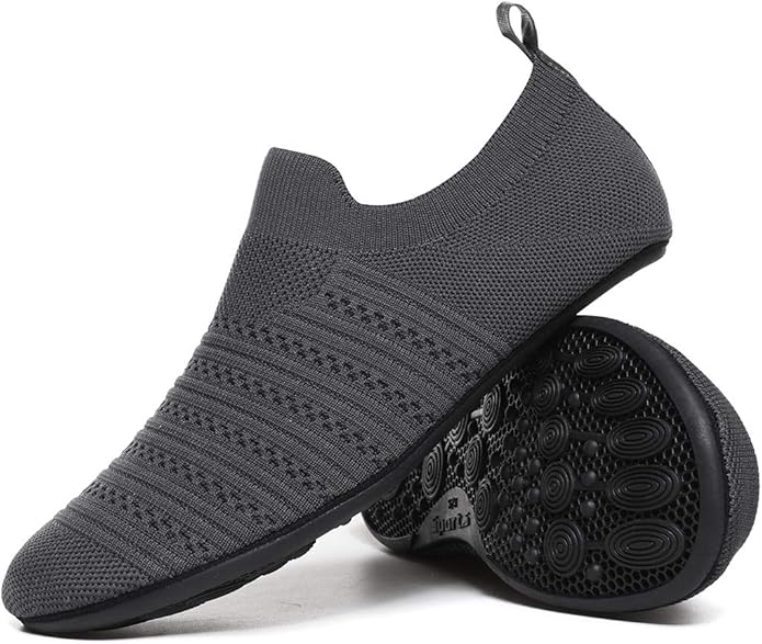 Adult Indoor House Slippers Socks Lightweight Non Slip Grip House Home Shoes by CanLeg