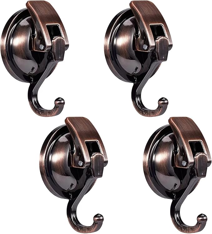 Suction Cup Hooks for Shower, Glass Door, Tile – Loofah, Bath Robe Hook Holder by Apkhgtb