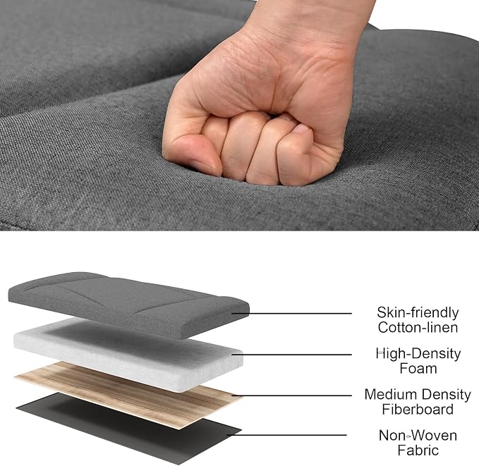 Folding Storage Ottoman Bench, 30 Inches End of Bed Bench Folding Ottoman - Image 4