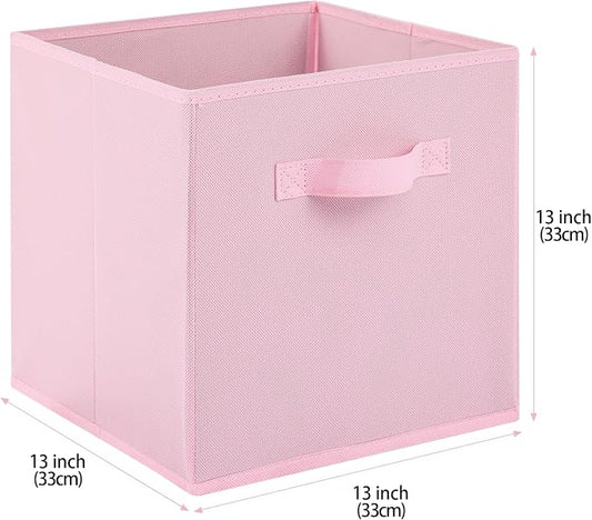 Stero 13x13x13 Inch Fabric Storage Bins 6 Pack Fun Colored Durable Storage Cubes - Image 2