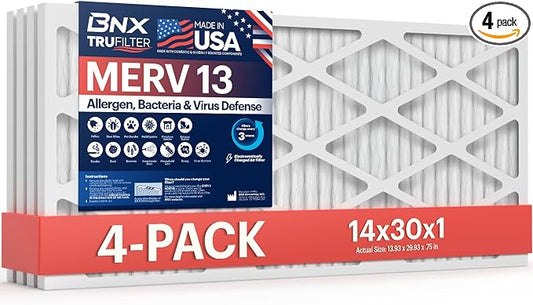 BNX TruFilter 14x30x1 Air Filter MERV 13 by BNX
