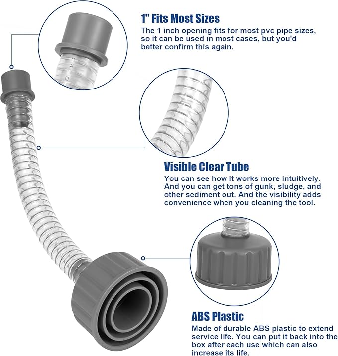 Wet Vac Attachment A/C Drain Lines Cleaner Tool, AC Drain Line Vacuum Adapter - Image 4