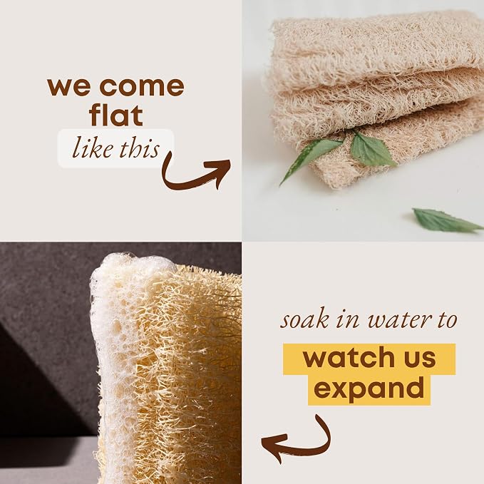 Natural Loofah Dish Sponge - Image 4