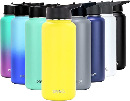 DRINCO Stainless Steel Water Bottle Spout Lid Vacuum Insulated Double Wall by Drinco