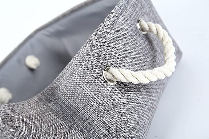Storage Basket Fabric Sturdy Canvas Storage Bins Organizer - Image 6