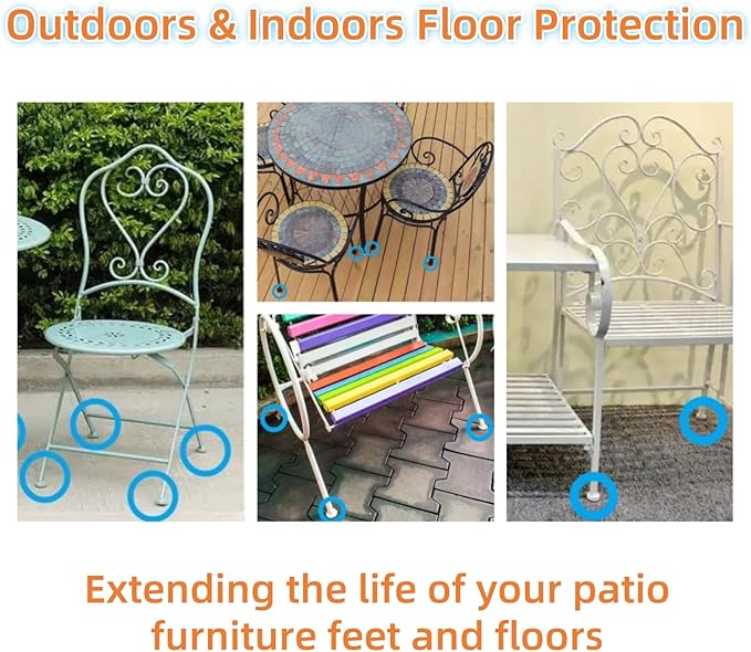 Wrought Iron Patio Furniture Feet Caps - Image 5