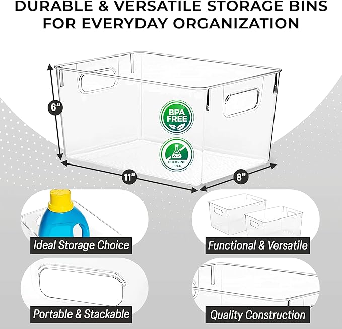 ClearSpace Clear Plastic Storage Bins – Pantry Organizers & Storage Containers - Image 4