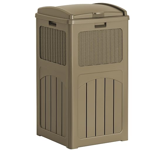 Flamaker 30 Gallon Trash Can, Resin Outdoor Garbage Can by Flamaker