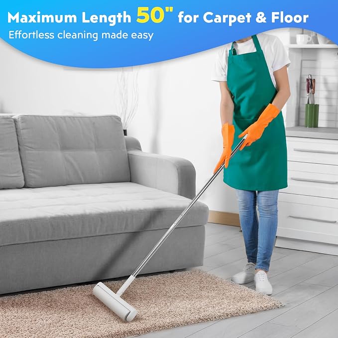 9.49'' Large Lint Rollers for Carpet and Floor, Extra Sticky Giant Rollers - Image 2