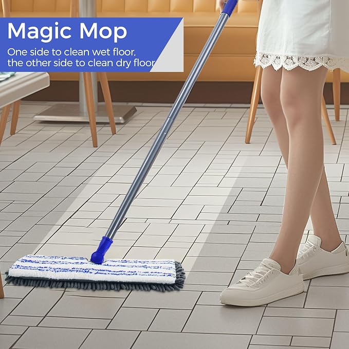 MASTERTOP Microfiber Dust Mop, Double-Sided Flat Mops - Image 3