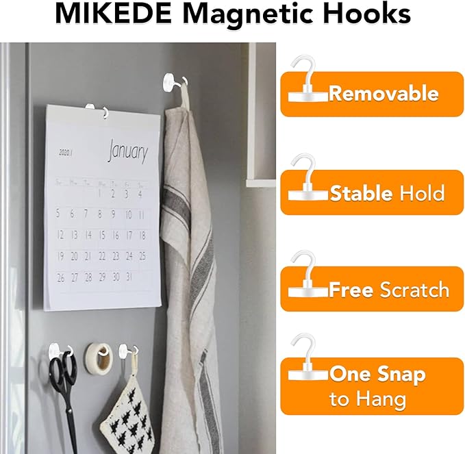MIKEDE Magnetic Hooks Heavy Duty, 150LB Super Strong Magnetic Hooks - Image 2