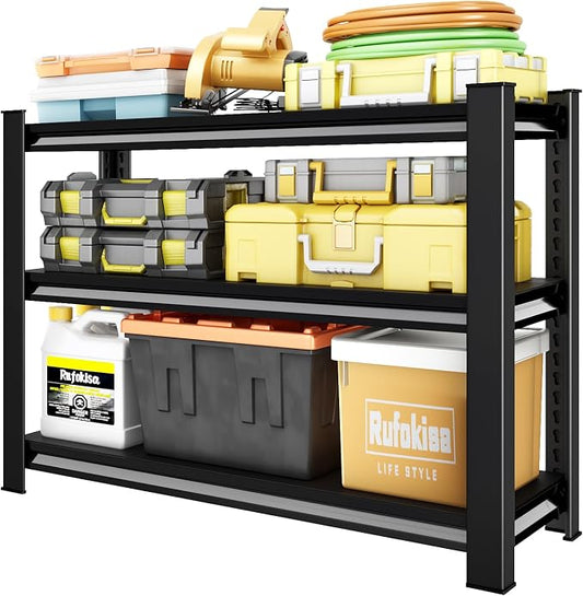 40" W Garage Shelving Heavy Duty，1500LBS Loads Adjustable Garage Storage Shelves by Rufokisa