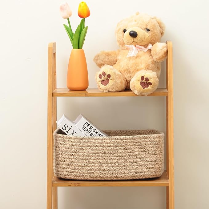 Small Storage Baskets for Organizing | Closet Organizer Bins | Shelf Toy Basket - Image 4