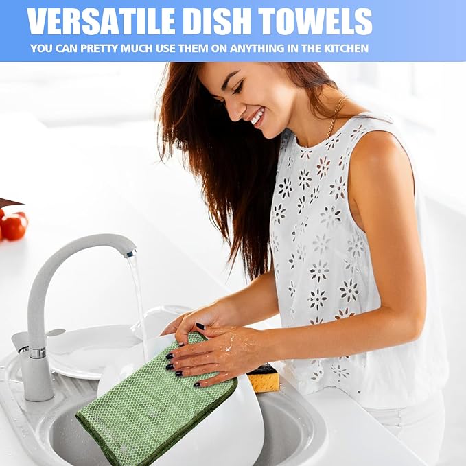 KinHwa Kitchen Washcloths for Dishes Absorbent Microfiber Dish Cloths Quick Dry - Image 3