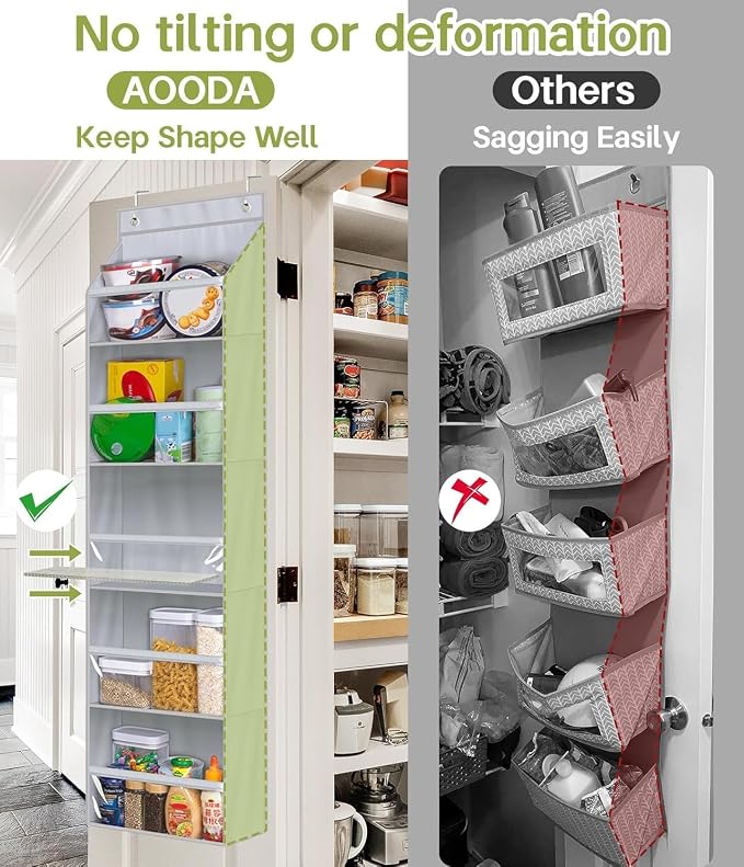AOODA Over the Door Organizer, Large Capacity Closet Door Hanging Organizer - Image 3
