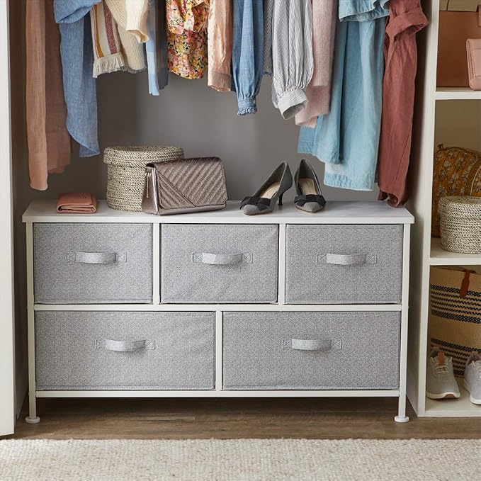 Amazon Basics Extra Wide Fabric 5-Drawer Storage Organizer Unit - Image 2
