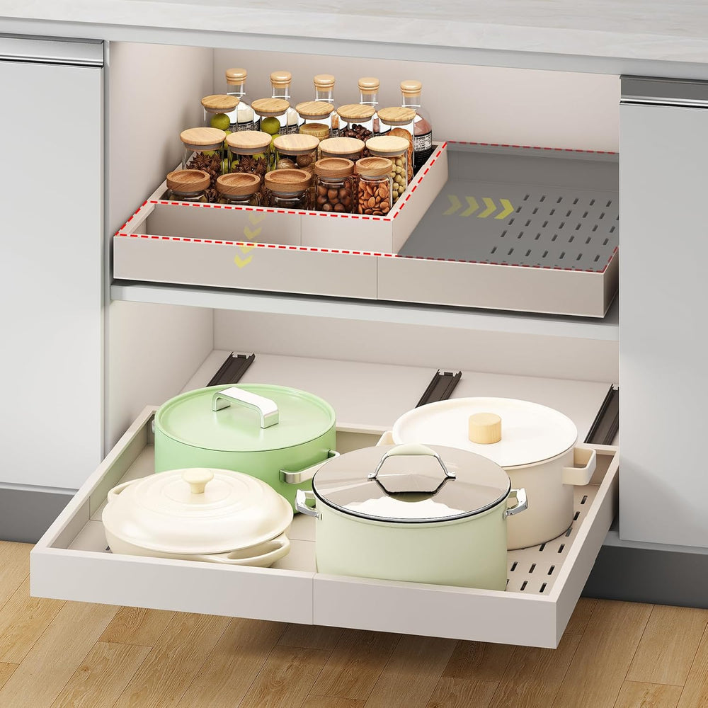 Fokyfok Pull out Cabinet Organizer,14"-21"W,17"-24"D,Expa...