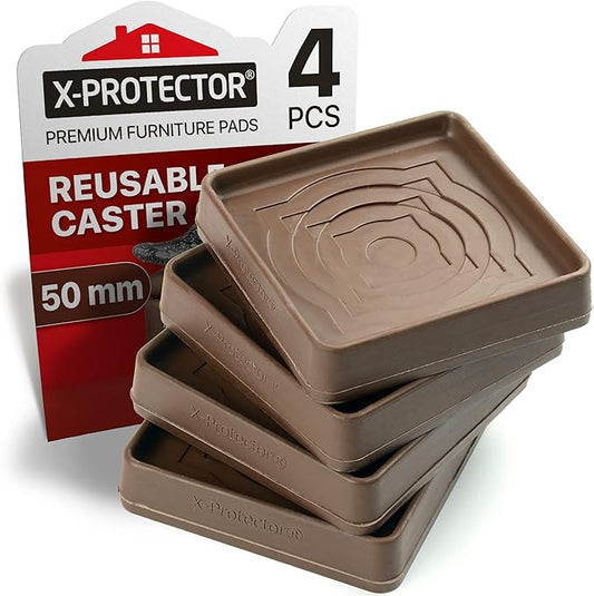 Furniture Cups X-PROTECTOR – 2" Caster Cups 4 PCS – Premium Furniture Coasters by X-Protector