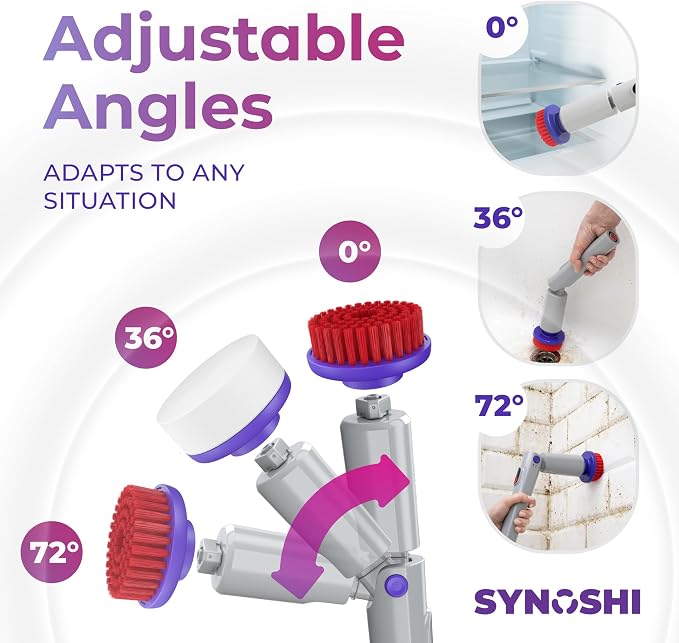 SYNOSHI PRO Electric Spin Scrubber, Cordless Cleaning Brush Bathroom Scrubber. - Image 2