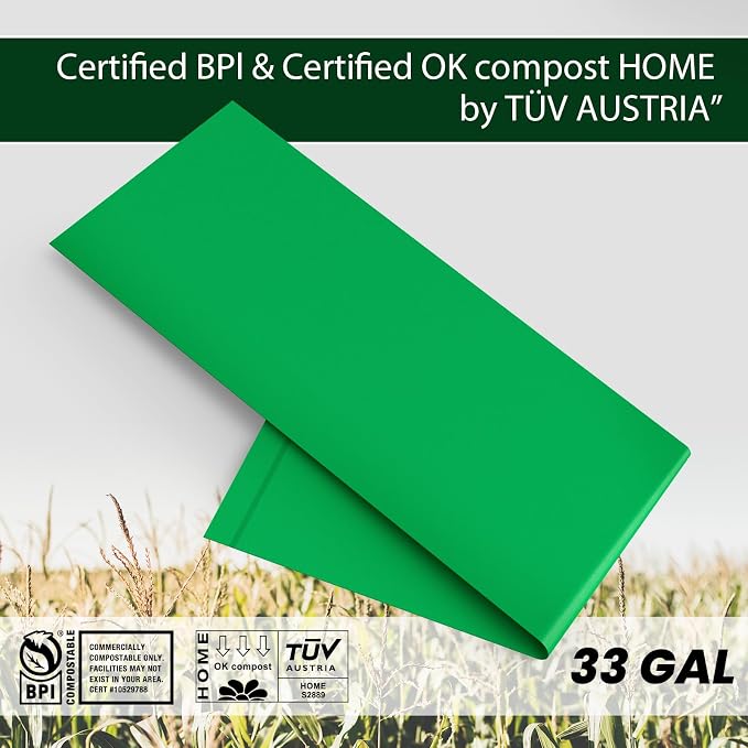 Compostable 33 gallon Large Garbage Bags, Fits 33-36 gallon trash can, Extra - Image 3