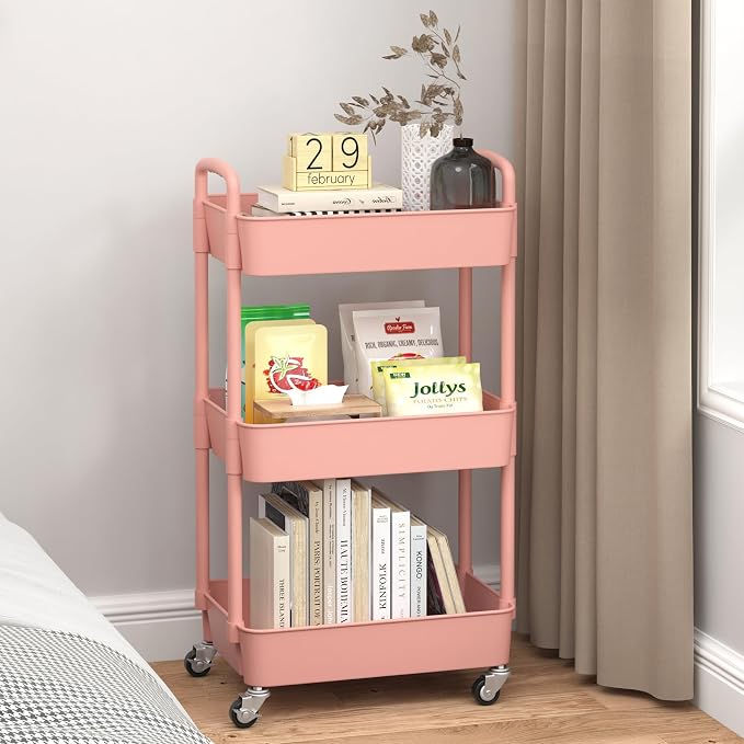 Sywhitta 3-Tier Plastic Rolling Utility Cart - Image 4