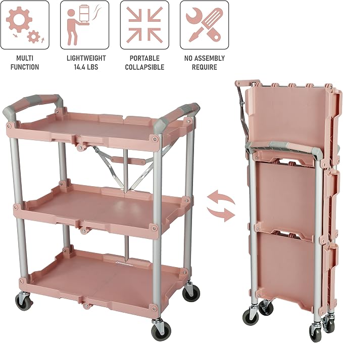 Olympia Tools 89-350 Pack-N-Roll Folding Collapsible Service Cart, 150LB - Image 4