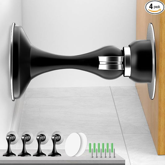 Crosize Magnetic Door Stoppers 4 Pack, Stainless Steel Door Catch by Crosize