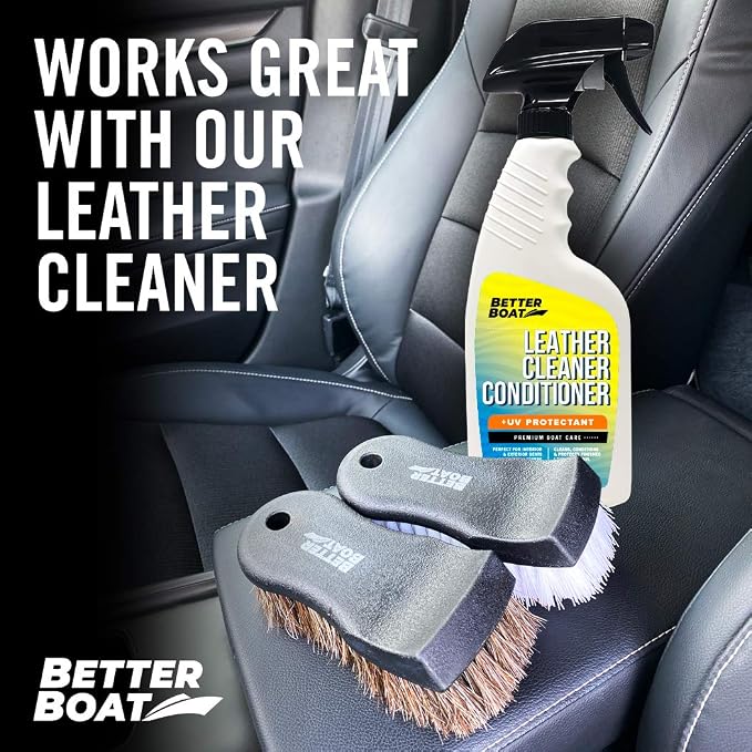 Upholstery Brush Set, Carpet and Car Cleaning Brushes, Horsehair Detailing Brush - Image 7