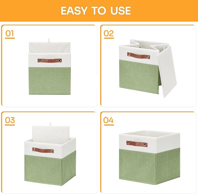 DULLEMELO 11x11 Cube Fabric Organizer Storage Bins - Image 6