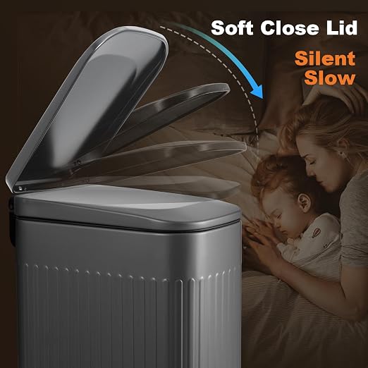 TrashAid Small 1.6 Gallon Stainless Steel Trash Can - Image 8