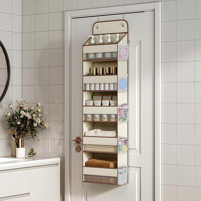 LAMU 5 Tier Over the Door Organizer Hanging, 5 Large Pockets and 10 Side - Image 8