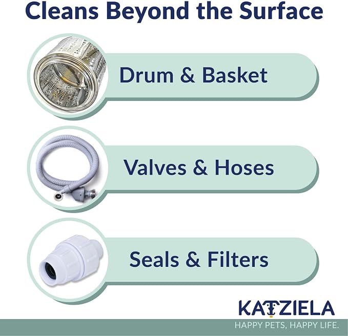 Katziela Washing Machine Cleaner Tablets – 24 Pack – Formulated - Image 2