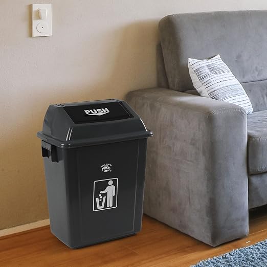 4 Pack Plastic Swing Lid Trash Can, 6 Gallon Trash Cans - Image 5