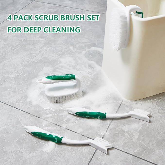 Scrub Brush Set, 4 Pack Deep Cleaning Brush Kit - Image 5