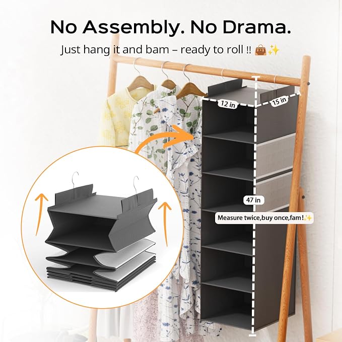 Extra Deep Hanging Closet Organizer - Image 4