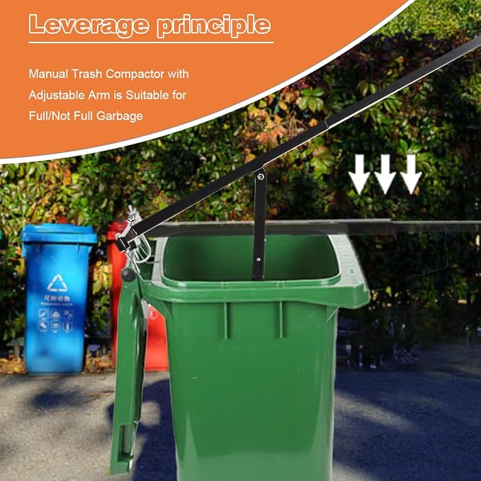 ECUTEE Manual Trash Compactor Touchless Manual Cardboard Trash Compactor - Image 4
